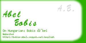 abel bobis business card